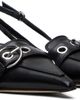 Aeyde Aeyde Black Davina Eyelet Slingback Heels - 4