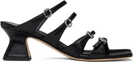 Aeyde Aeyde Black Eanna Nappa Leather Heeled Sandals