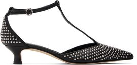 Aeyde Aeyde Black Liz Mini Stud Leather Heels