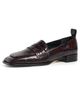 AEYDE AEYDE Blake Snake Print Leather Loafers Port - 1