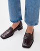 AEYDE AEYDE Blake Snake Print Leather Loafers Port - 3
