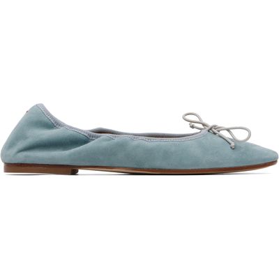 Aeyde Aeyde Blue Tibi Suede Ballerina Flats
