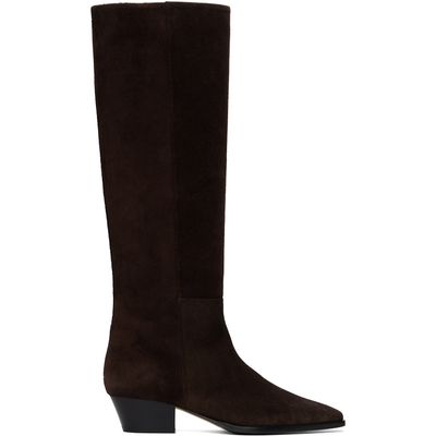 Aeyde Aeyde Brown Medea Suede Knee-High Boots