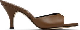 Aeyde Aeyde Brown Samia Stiletto Mule Heeled Sandals