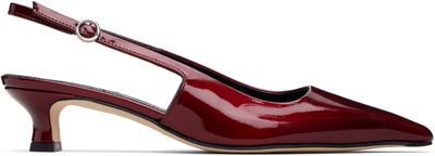 Aeyde Aeyde Burgundy Catrina Patent Leather Heels