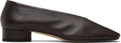 Aeyde Aeyde Burgundy Delia Low-Heeled Ballet Heels