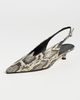 AEYDE AEYDE Camila Snake Print Calf Leather Creamy Heels Creamy - 2
