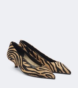 Aeyde Aeyde Cari tiger-print calf hair pumps