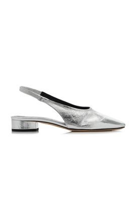 Aeyde Aeyde Dua Metallic Leather Slingback Pumps