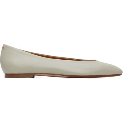 Aeyde Aeyde Gray Ellie Almond-Toe Ballerina Flats