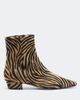 Aeyde Aeyde Lila zebra-print calf hair ankle boots - 6