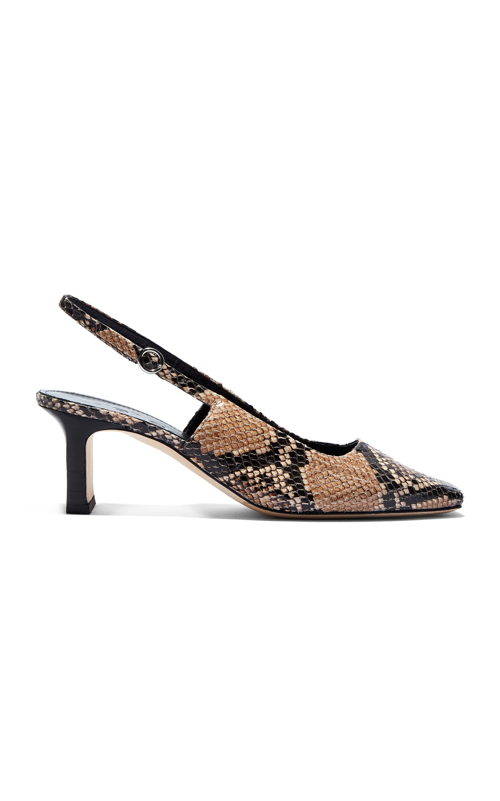 Aeyde Aeyde Liza SnakeEffect Leather Slingback Pumps