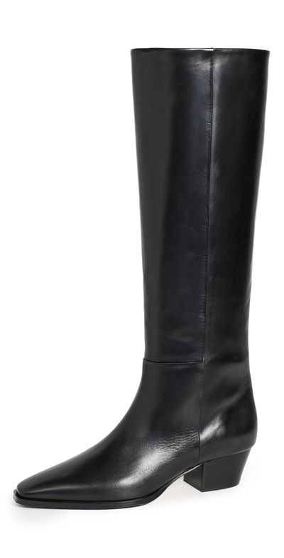 AEYDE AEYDE Medea Leather Knee-High Boots Black