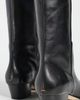 AEYDE AEYDE Medea Leather Knee-High Boots Black - 4