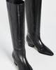 AEYDE AEYDE Medea Leather Knee-High Boots Black - 5