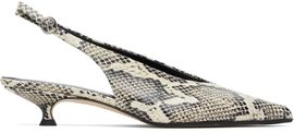 Aeyde Aeyde Off-White & Black Camila Heels