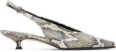 Aeyde Aeyde Off-White & Black Camila Heels