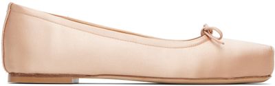 Aeyde Aeyde Pink Gabriella Satin Ballerina Flats