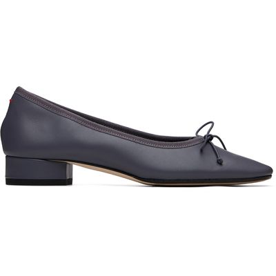 Aeyde Aeyde Purple Onda Round-Toe Ballet Heels