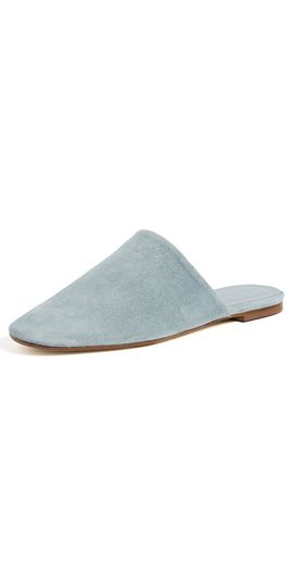 AEYDE AEYDE Rega Kid Suede Leather Mules Glass