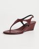 AEYDE AEYDE Roose Nappa Leather Wedge Sandals Port - 2
