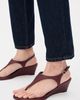 AEYDE AEYDE Roose Nappa Leather Wedge Sandals Port - 3