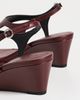 AEYDE AEYDE Roose Nappa Leather Wedge Sandals Port - 4