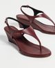AEYDE AEYDE Roose Nappa Leather Wedge Sandals Port - 5