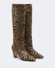 Aeyde Aeyde Silva zebra-print calf hair knee-high boots - 1