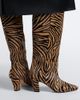 Aeyde Aeyde Silva zebra-print calf hair knee-high boots - 3