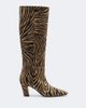Aeyde Aeyde Silva zebra-print calf hair knee-high boots - 6