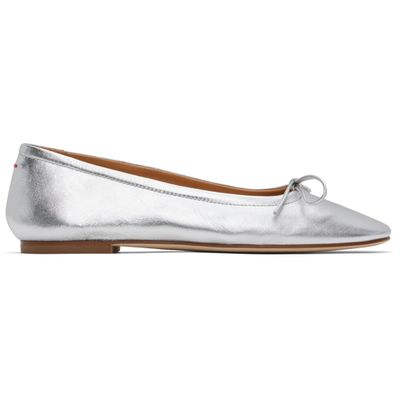 Aeyde Aeyde Silver Delfina Ballerina Flats