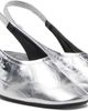 Aeyde Aeyde Silver Dua Laminated Leather Slingback Heels - 4
