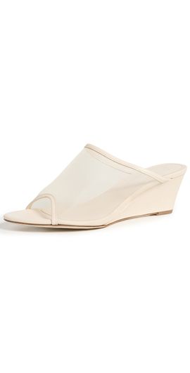 AEYDE AEYDE Suzanne Mesh Wedge Sandals Creamy
