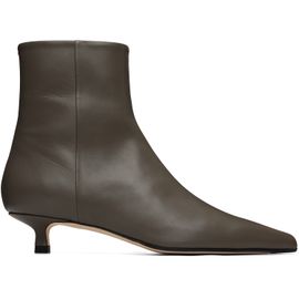 Aeyde Aeyde Taupe Sofie Leather Ankle Boots