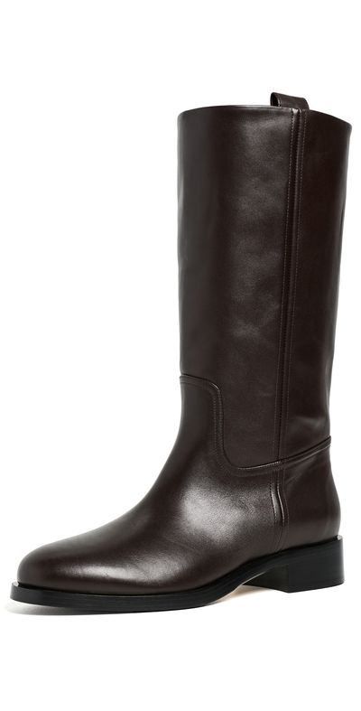 AEYDE AEYDE Theo Leather Knee-High Boots Moka