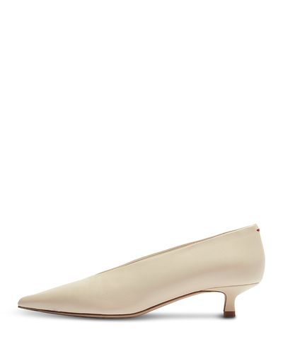Aeyde Aeyde Women's Clara Leather Kitten Heel Pumps