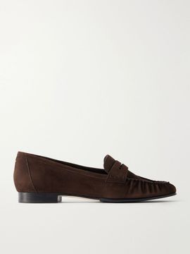 AEYDE Aldous suede penny loafers