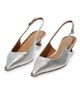 Aeyde Women's 35MM Metallic Leather Slingback Pumps - 2