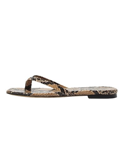 aeyde Women's Renee Snake-Embossed Leather Sandals