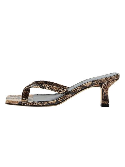 Aeyde Women's Wilma Snakeskin-Embossed Leather Sandals
