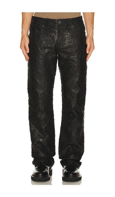 Affliction Affliction Quilted Cross Leather Pant