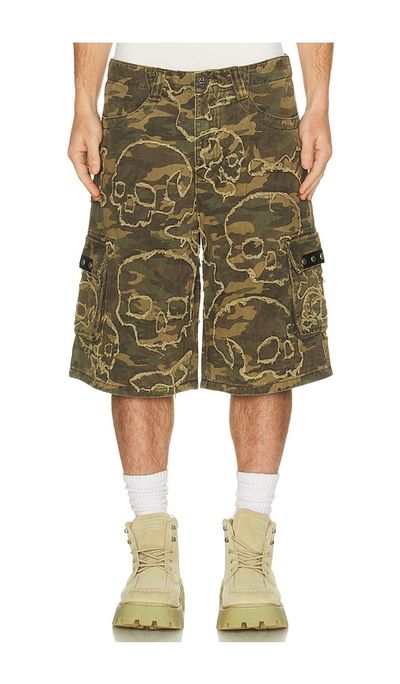 Affliction Affliction Skull Camo Shorts
