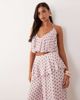 AFRM AFRM Ailee halter neck crop top in pink polka dot - part of a set - 3
