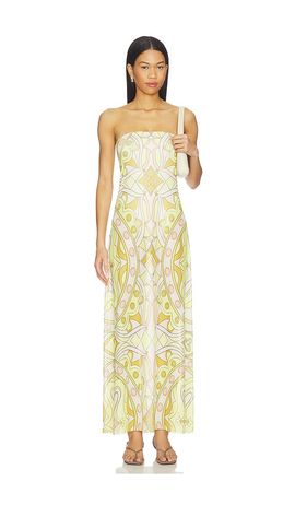 AFRM - Airess Ruffle Maxi Dress Java L