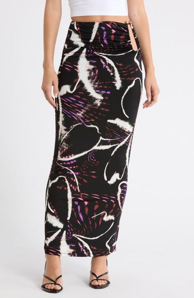 AFRM AFRM Aven Abstract Floral Print Maxi Skirt