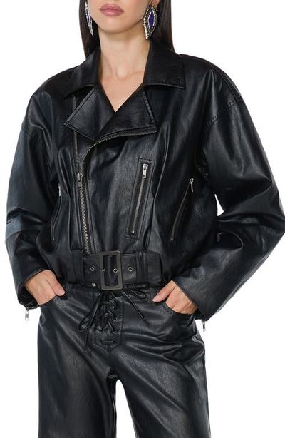 AFRM AFRM Belted Faux Leather Bubble Jacket