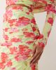 AFRM AFRM Bevin mesh elastic waist high rise maxi skirt in lime and pink floral - part of a set-Multi - 4