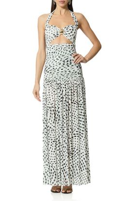AFRM AFRM Blane Swirl Dot Print Hardware Detail Maxi Dress