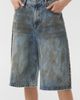 AFRM AFRM Derby Dusty Tint Low-Rise Baggy Jorts in Rinsed Denim, Women's at Urban Outfitters - 3